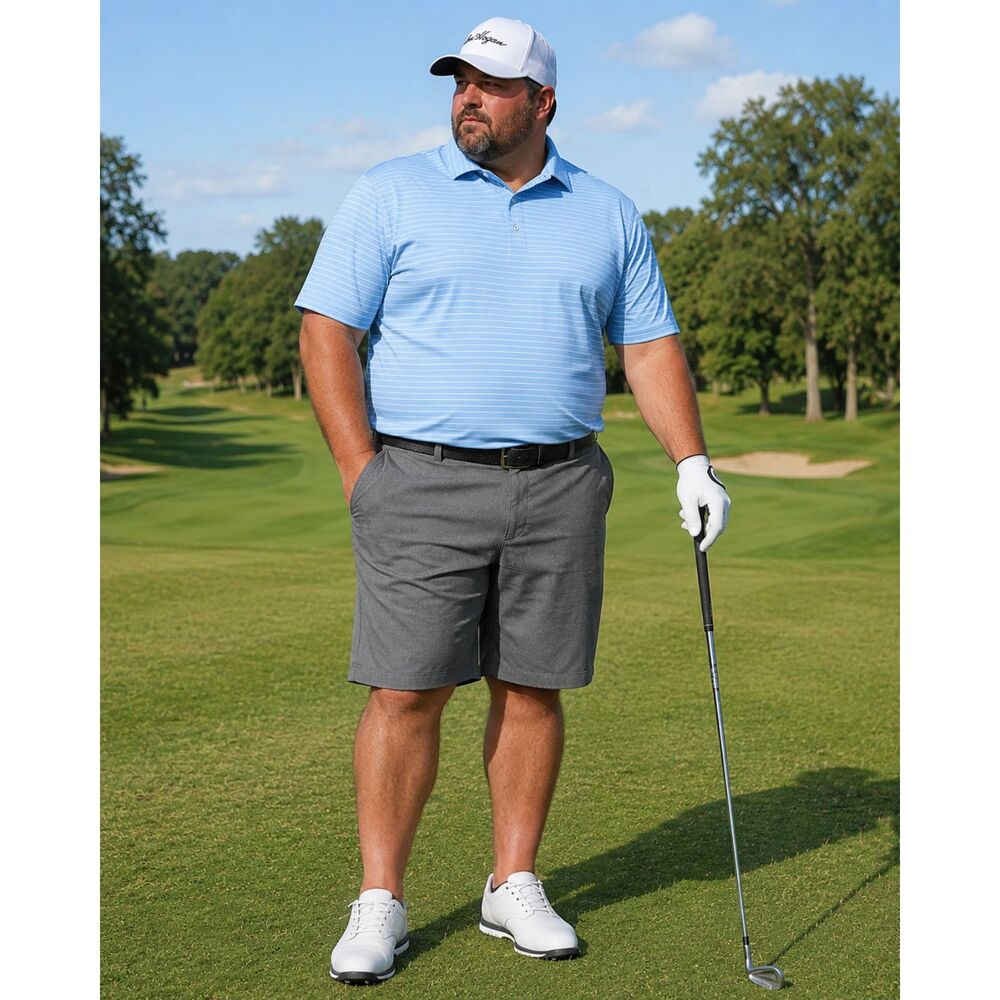 Ben Hogan Golf Shorts Mens 42 Gray Performance Flat Front Casual Stretch EUC